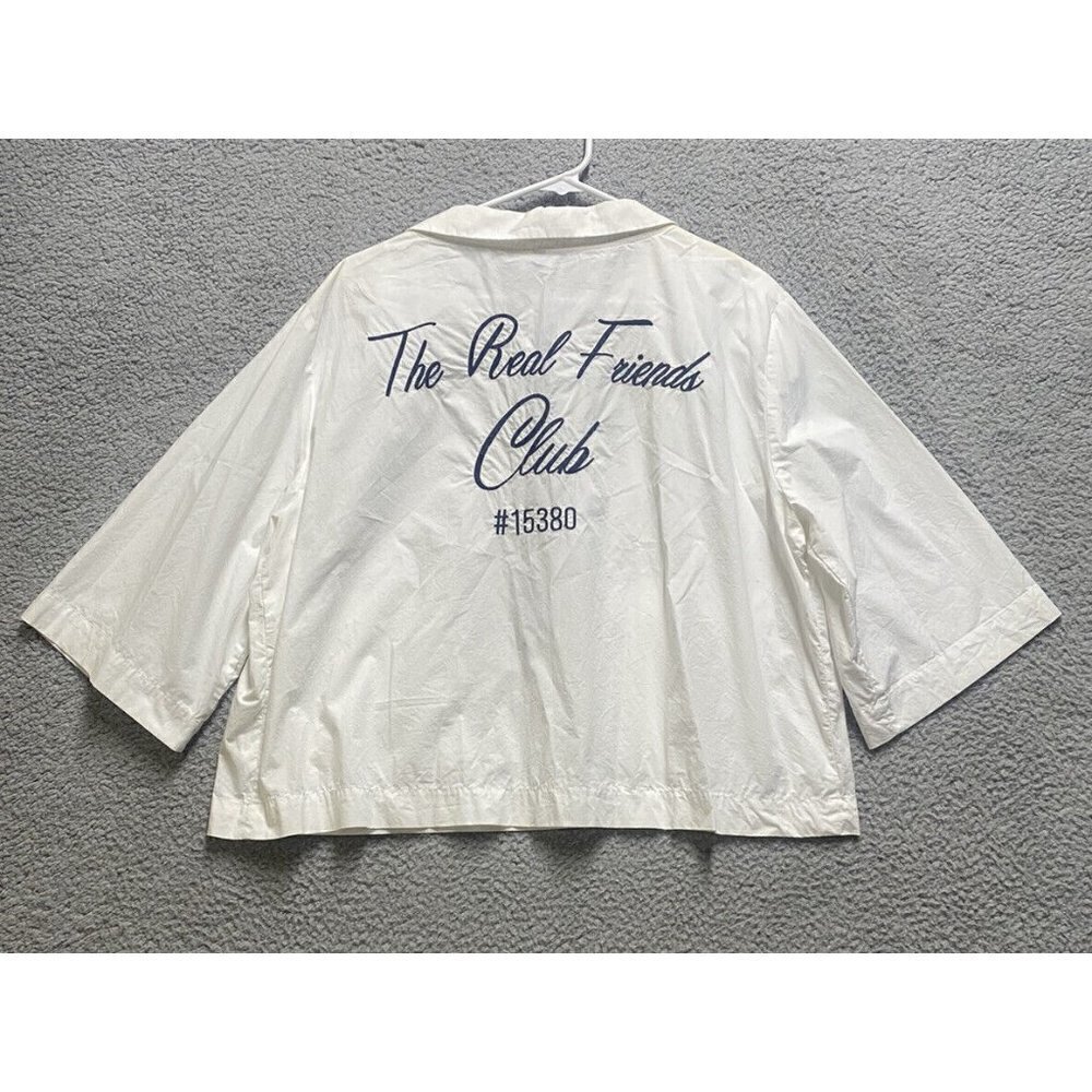 Zara Trafaluc Collection The Real Friends Club Women’s White 3/4 Sleeve L Top